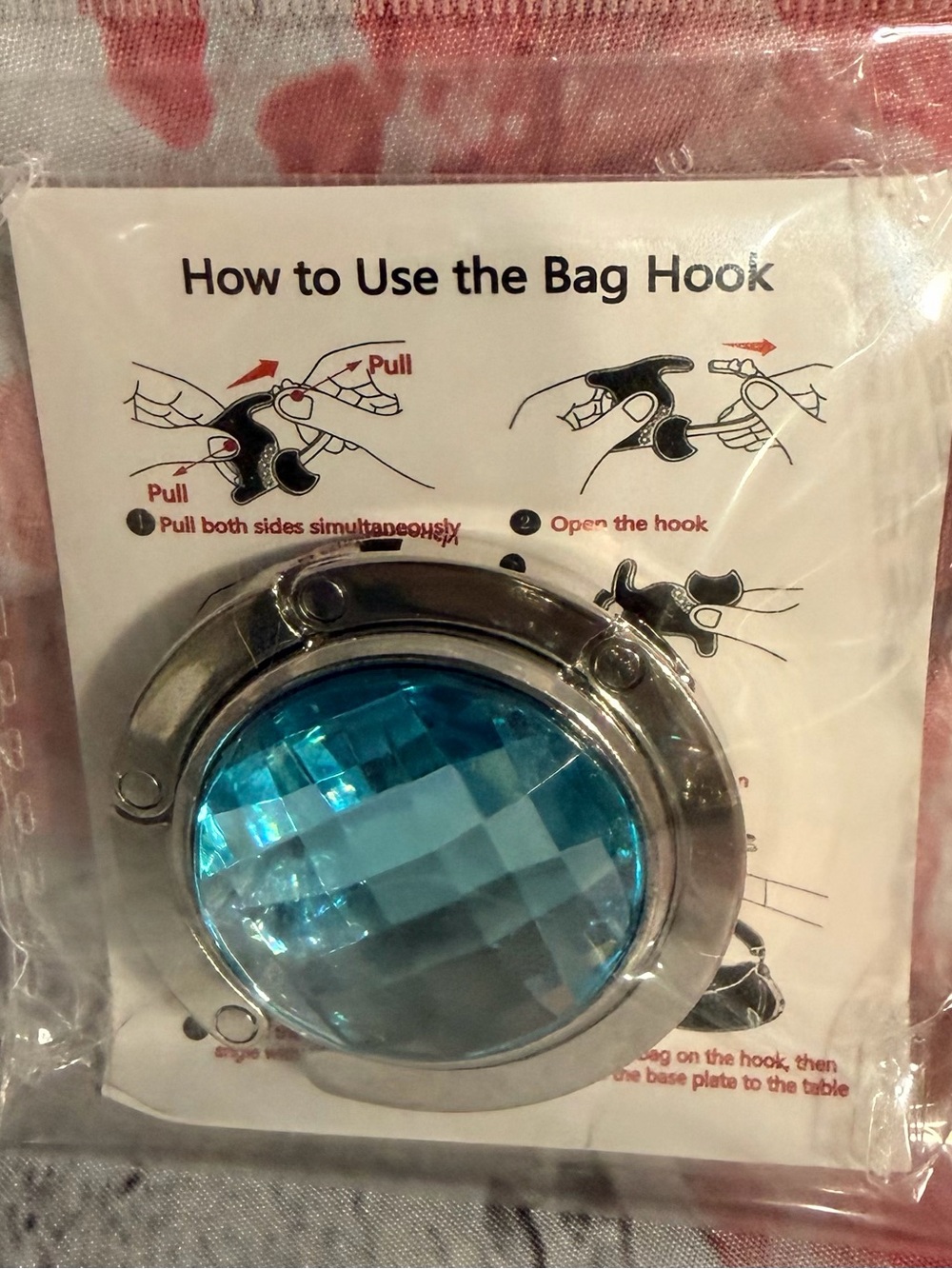 Blue - Compact Purse Hanger A63 NWT